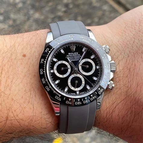 best bands for a rolex daytona|rolex daytona with rubber band.